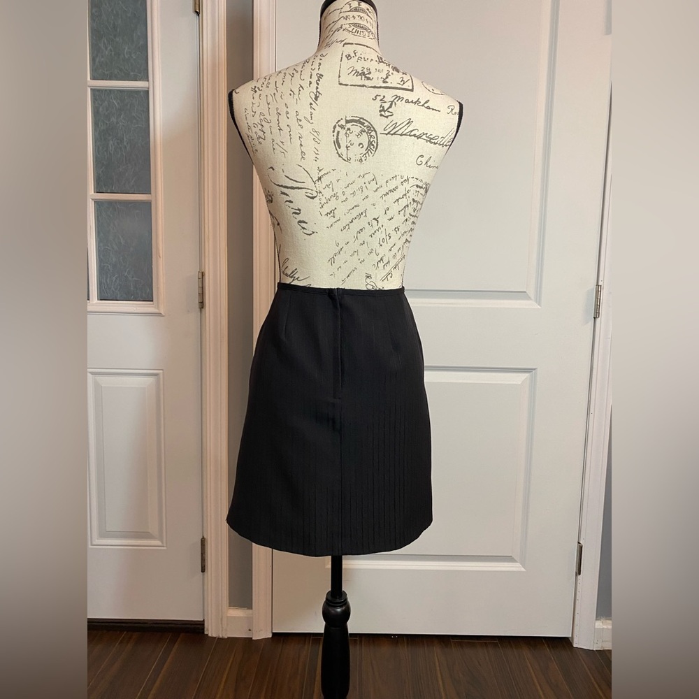 My Michelle Vintage Black Lightweight A-line Skirt with Stripes Size 7/8 F‎ - Picture 4 of 6